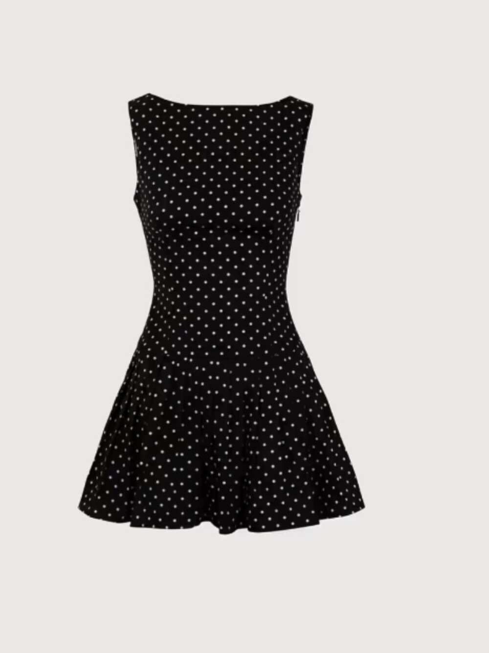 SAME Poplin Mini Dress | Black Cream Polka Dot